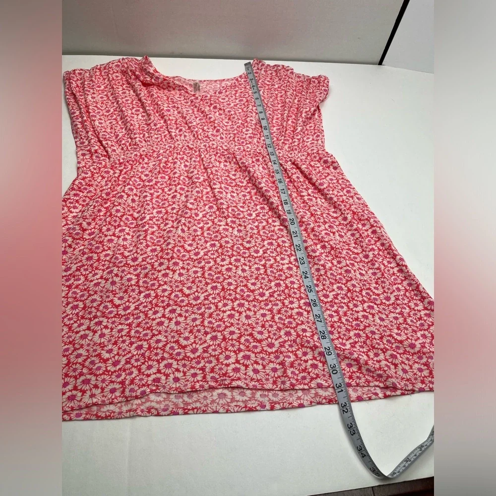 Raisins Juniors Jali‎ Caftan Swim Cover Pink Coral SZ XL Coastal Summer NWOT